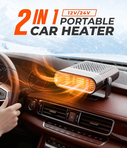 ❄️Promoção de inverno com 50% de desconto🔥Aquecedor portátil 2 em 1 para automóvel com rotação de 360°