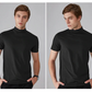 🆒40% DE DESCONTO👕Camiseta masculina de gola alta e corte justo⚡