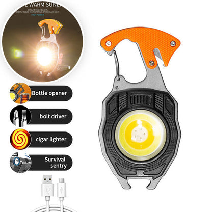 🚨✨Mini Lanterna LED para Autodefesa em Porta-Chaves