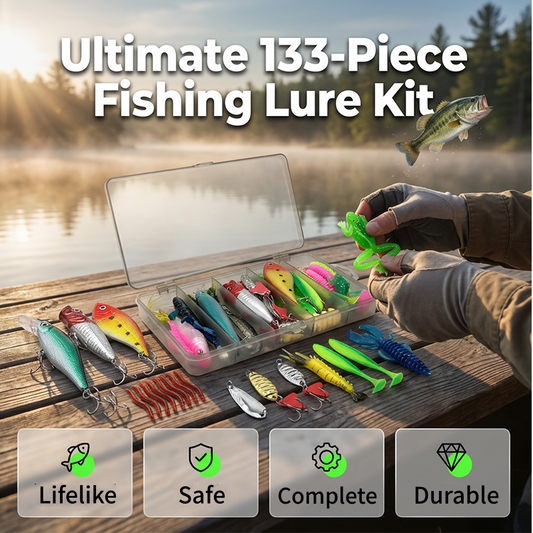 🔥Conjunto de iscas de pesca com caixa☀️🎣
