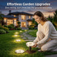Luzes solares de solo com 8 LEDs para jardins exteriores
