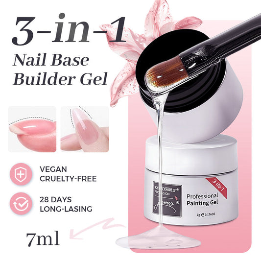 🎉Compre 3 e ganhe 5 grátis💅Gel base multifuncional 3 em 1 para unhas com alta transparência