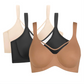 🏆 💐Soutien feminino elegante, transparente e com cobertura total, tamanho plus size
