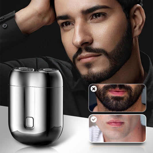 Mini barbeador elétrico recarregável por USB, à prova de água e compacto para homens, ideal para casa, carro e viagens