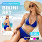 🔥Fato de banho feminino sexy com decote em V e padrão ondulado para as férias