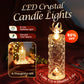 🎁 Velas de cristal com luzes LED – Luzes noturnas românticas para a mesa