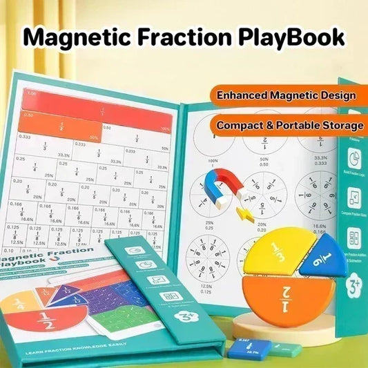 🧮 Poupe 50%! 🎯 Livro de Frações Magnético – Ferramenta de matemática prática, visual e reutilizável ✨