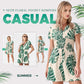 🌸Até 50% de desconto🔥Macacão casual com bolinhas florais e bolsos