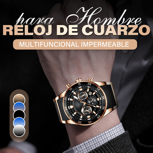🎁Relógio de quartzo multifuncional à prova de água para homem
