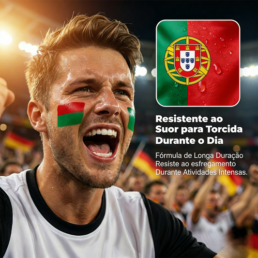 Caneta de pintura facial com a bandeira nacional para adeptos desportivos