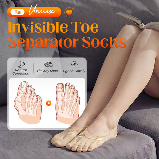 🏖️Compre mais, poupe mais🧦Meias ortopédicas invisíveis com dedos separados | Meias rasas de verão com cinco dedos🌸