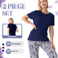 Conjunto de duas peças casual para mulher, ideal para as férias