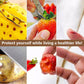 Clipe multifuncional para retirar os talos de frutas e legumes