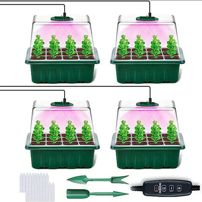 🥳Oferta Imperdível 2026🥳💞Mais de 50 mil unidades vendidas! 🎉🌱 50% de desconto! Tabuleiros de germinação com luz de cultivo – humidade ajustável, visualização transparente e ventilação. Cultive mudas fortes mais rapidamente! 🛡️✅