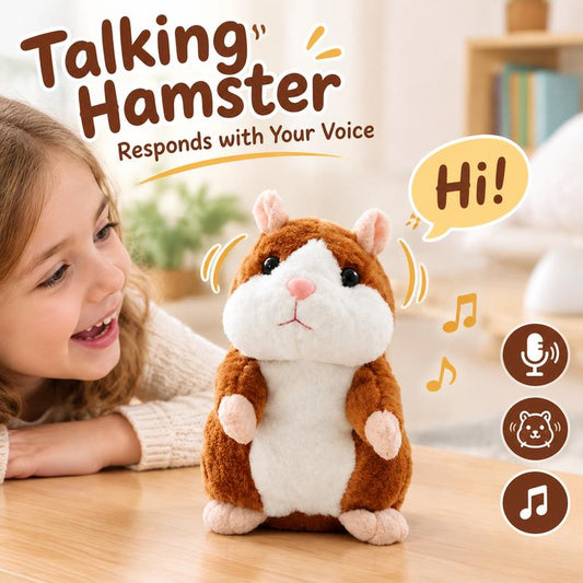 🐹🎁 50% DESCONTO JÁ! Peluche Hamster Falante – Repete o que dizes, abana a cabeça automaticamente; um brinquedo interativo, educativo e super divertido para crianças e festas!