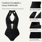 🏖️Biquíni de Cintura Alta com Controlo de Barriga e Top Halter