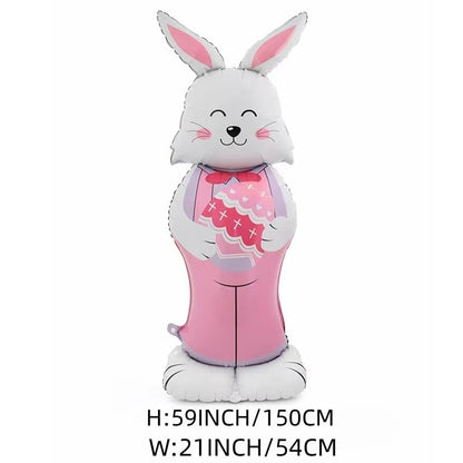 🎁Promoção antecipada de Páscoa🐰 Balão gigante 3D em forma de coelho, autossustentável, para alegrar as festas