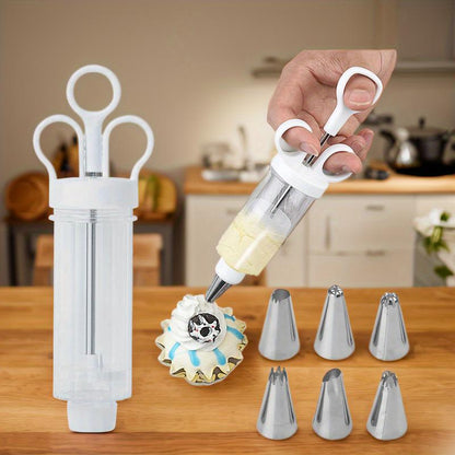 🍪 Kit de prensa para bolachas e pistola para decoração de bolos em aço inoxidável