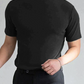 🆒40% DE DESCONTO👕Camiseta masculina de gola alta e corte justo⚡