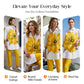 Conjunto de duas peças com estampado floral para mulher | Top oversized elegante + calças curtas, pronto para as férias! 🌸✨