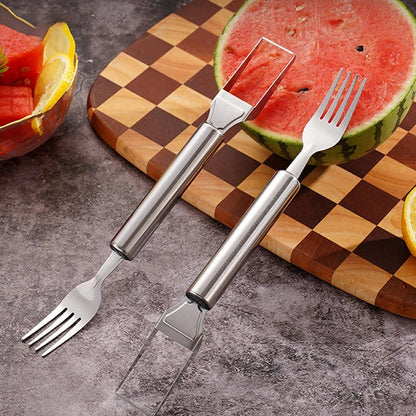 🍉 Compre 1 e ganhe 3 grátis - ✨Cortador de fruta e garfo 2 em 1 – Para servir fruta de forma rápida e fácil!🍓