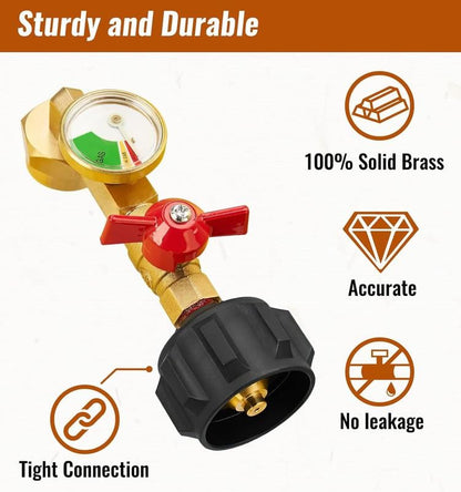 🔥Hot sale 50% off🌟Top-Rated Propane Refill Elbow Adapter with Tank Gauge