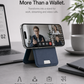 Carteira inteligente MagSafe em pele Nappa genuína – com Apple Find My™ e Google Find Hub™, proteção RFID e carregamento sem fios.