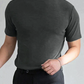 🆒40% DE DESCONTO👕Camiseta masculina de gola alta e corte justo⚡