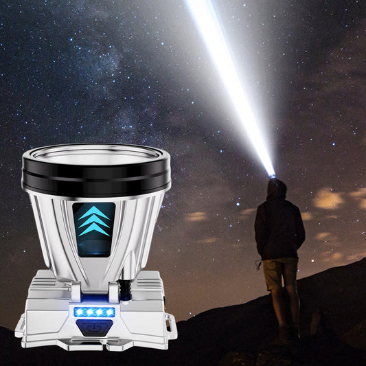 Lanterna de cabeça recarregável super brilhante e de alta potência