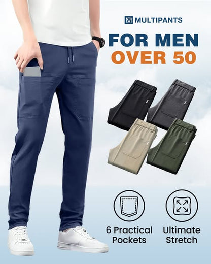 🔥Promoção de Ano Novo: Apenas 34,99€!! ⚡Mais de 50.000 unidades vendidas! 🔥Calça cargo multifuncional – resistente, altamente elástica e com vários bolsos.