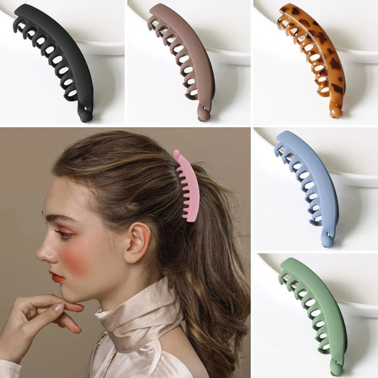 🥳PROMOÇÃO IMPERDÍVEL🥳💞Mais de 50 mil vendiados! Presilhas de cabelo tipo banana – a partir de 12,99€! Antiderrapantes, fáceis de abrir e disponíveis em 6 cores. Rabos de cavalo elegantes – garanta a sua! ✅