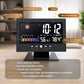 Despertador de mesa LED digital com monitor de temperatura e humidade e previsão meteorológica.