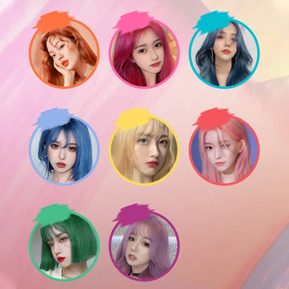 🥳ESCOLHA PRINCIPAL DE 2026🥳 Conjunto de Pó para Colorir o Cabelo – 8 Tons, Cobertura Uniforme, Solúvel em Água – Suave para o Cabelo, Cores Vivas e Puras – Perfeito para Festas e Eventos! 🌈💨