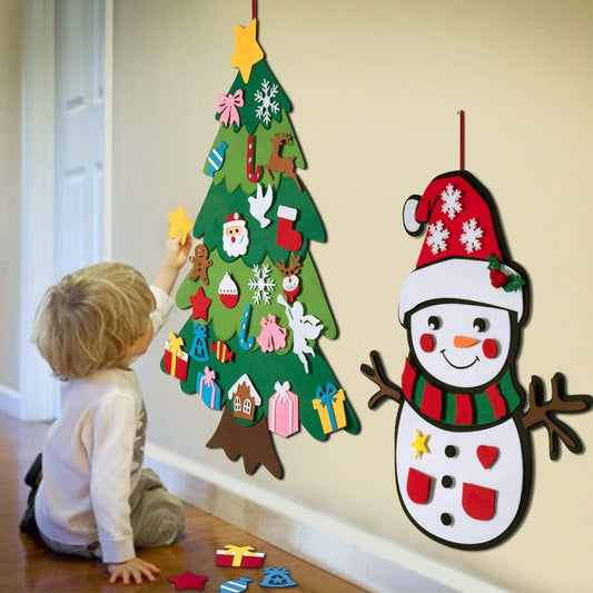 🎅 Kit Árvore de Natal em Feltro (Faça Você Mesmo)