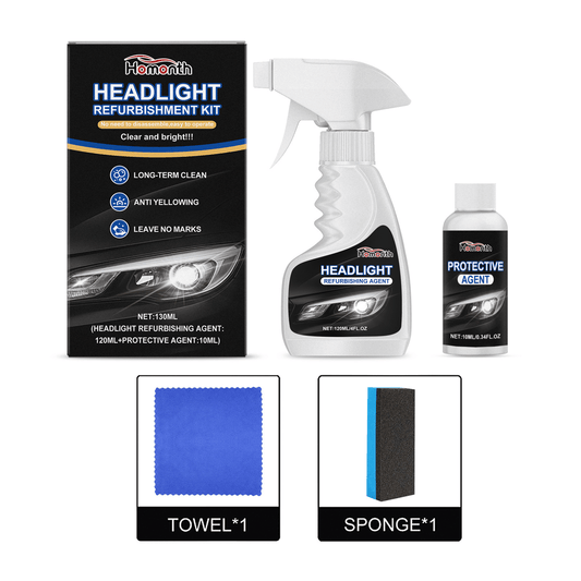 🚘Kit de fluido para restauração de faróis automotivos✨ Restaure os faróis em minutos! Sem necessidade de ferramentas + proteção UV 🛠️🌟