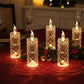 🎁 Velas de cristal com luzes LED – Luzes noturnas românticas para a mesa