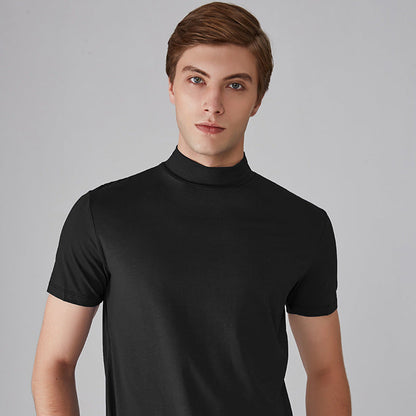 🆒40% DE DESCONTO👕Camiseta masculina de gola alta e corte justo⚡