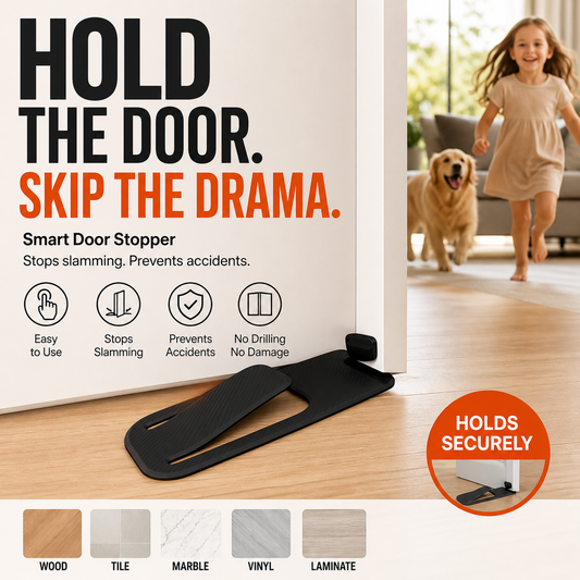 🥳PROMOÇÃO IMPERDÍVEL DE 2026🥳💞MAIS DE 50 MIL UNIDADES VENDIDAS! 🚪🎁 50% DESCONTO! Protetor de Batente de Porta – Sem furos, sem resíduos e mantém as portas abertas. Seguro e simples – compre em quantidade e poupe! 🏠✅