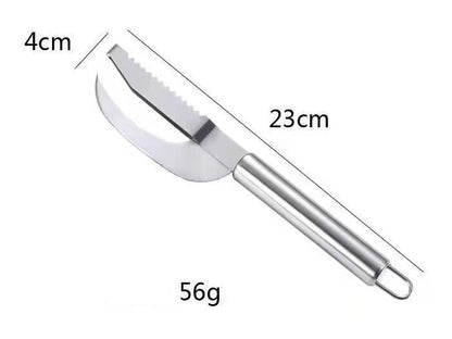 ✨Compre Mais, Poupe Mais✨Faca para Escamas de Peixe 3 em 1 em Aço Inoxidável