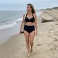🏖️Biquíni de Cintura Alta com Controlo de Barriga e Top Halter