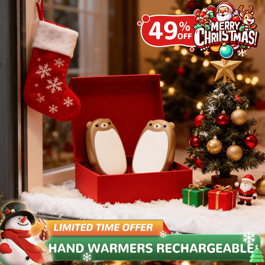 🎁 O melhor presente 🌟 Aquecedores de mãos recarregáveis– Design de ursinho fofo