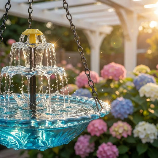 🔥🔥Promoção de Primavera 2026 com 48% de desconto --🐦Fonte solar em cascata para banho de pássaros
