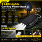 ✨Carregue em qualquer lugar, instantaneamente! Power bank solar sem fios em formato de porta-chaves