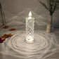 🎁 Velas de cristal com luzes LED – Luzes noturnas românticas para a mesa
