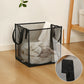 🎁 Caixa de arrumação em tecido transparente | Organizador de roupeiro dobrável – Ideal para roupa, brinquedos, cobertores e muito mais! 🧸👕📦