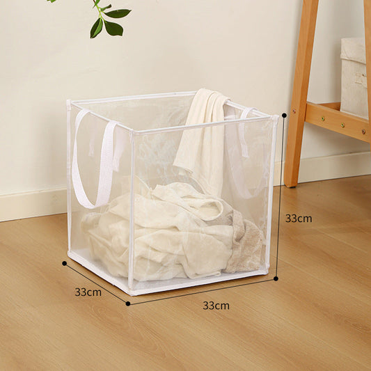 🎁 Caixa de arrumação em tecido transparente | Organizador de roupeiro dobrável – Ideal para roupa, brinquedos, cobertores e muito mais! 🧸👕📦