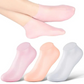 Máscara hidratante para os pés, meias esfoliantes em silicone, meias protetoras para a praia.