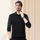 ❄️Promoção de inverno com 50% de desconto 🔥Camisa falsa de duas peças com lapela listrada