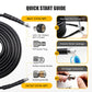🚿 Kit de limpeza de esgotos de 5800 PSI – Bocal rotativo e mangueira reforçada para desentupir tubos 🛠️✨