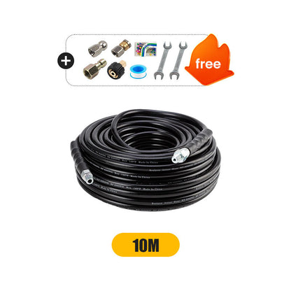 🚿 Kit de limpeza de esgotos de 5800 PSI – Bocal rotativo e mangueira reforçada para desentupir tubos 🛠️✨